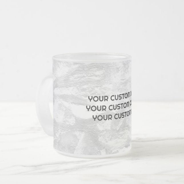Caneca De Café Vidro Jateado Crie seu personalizado personalizado (Frente Esquerda)