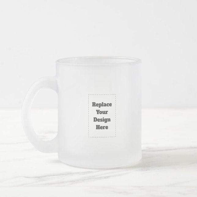 Caneca De Café Vidro Jateado Crie seu próprio branco (Esquerda)