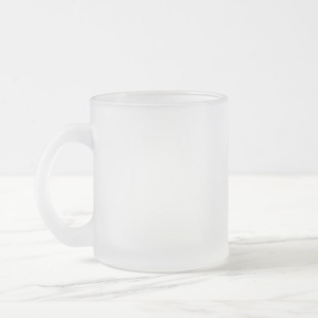 Caneca De Café Vidro Jateado Crie seu próprio branco (Esquerda)
