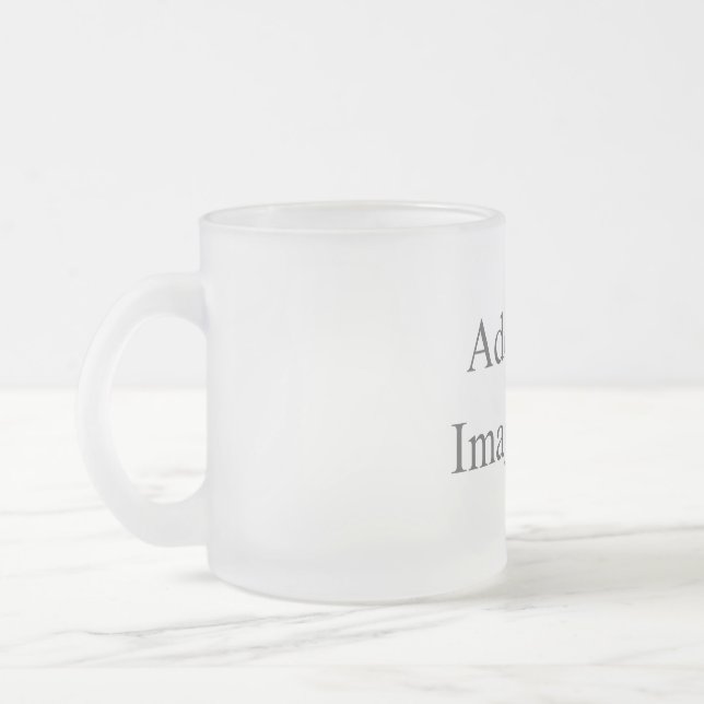 Caneca De Café Vidro Jateado Crie seu próprio branco  (Esquerda)
