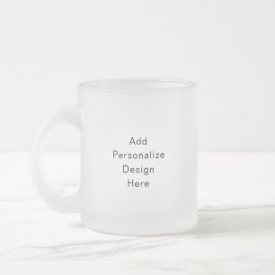 Caneca De Café Vidro Jateado crie seu próprio personalizado