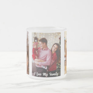 Caneca De Café Vidro Jateado Crie Sua Própria Foto Personalizada Da Família