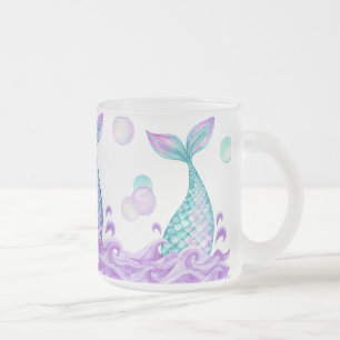 Caneca De Café Vidro Jateado Crie suas próprias unhas de Sereia Mágica