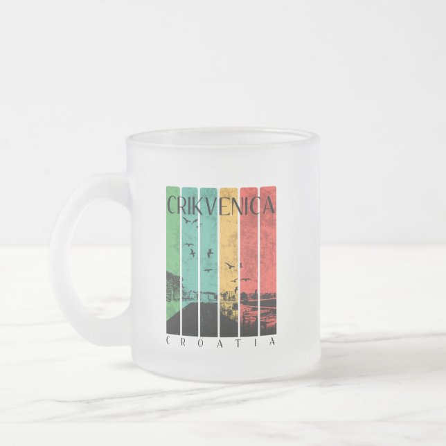 Caneca De Café Vidro Jateado Crikvenica  (Esquerda)