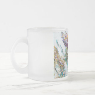 Caneca De Café Vidro Jateado Cristal flower mug ♡ Taza de vidrio flores 