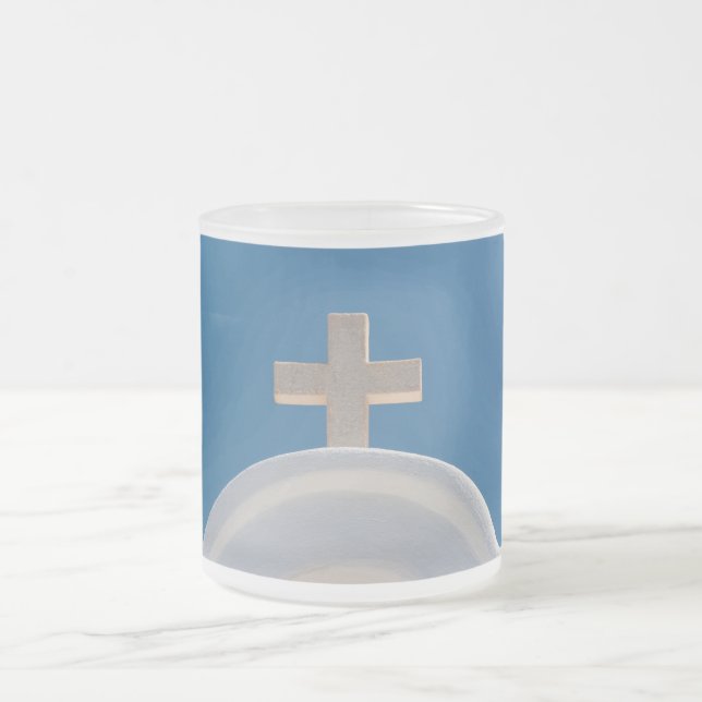 Caneca De Café Vidro Jateado Cruz grega (Centro)