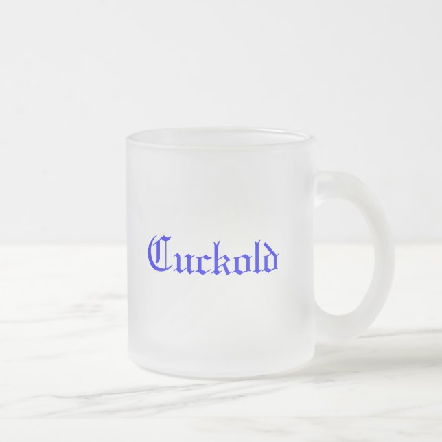 Caneca De Café Vidro Jateado Cuckold (Direita)