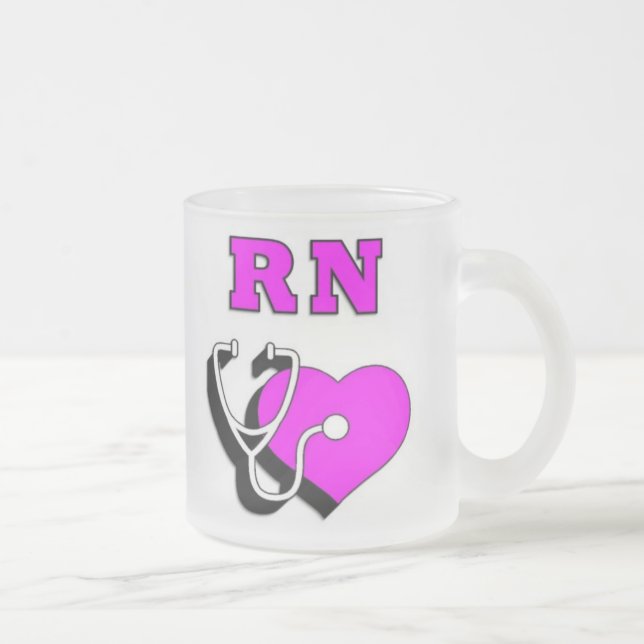 Caneca De Café Vidro Jateado Cuidado do RN (Direita)