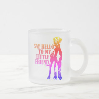 Caneca De Café Vidro Jateado cumprimente o meu amiguinho