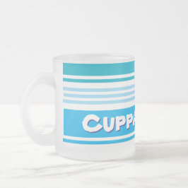 Caneca De Café Vidro Jateado Cuppa Grace Fosco