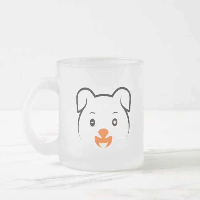 Caneca De Café Vidro Jateado Cuppy (Esquerda)