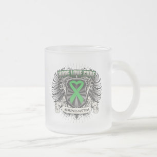 Caneca De Café Vidro Jateado Cura traumático do amor da esperança da lesão