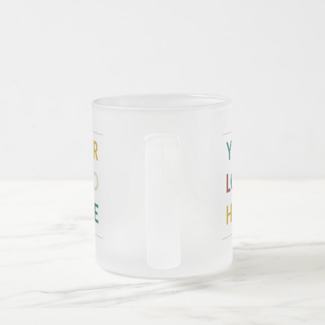 Caneca De Café Vidro Jateado Custom Logo and Text Business Frosted Glass Coffee (Alça)