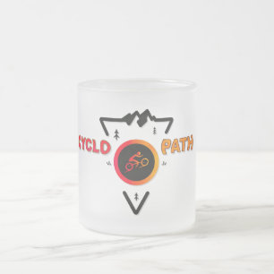 Caneca De Café Vidro Jateado Cyclopath Retro Orange Edition