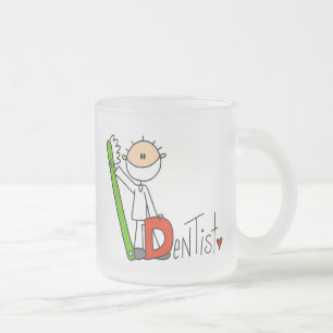 Caneca De Café Vidro Jateado D é de Dentista