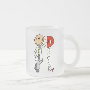 Caneca De Café Vidro Jateado D é de Doutor