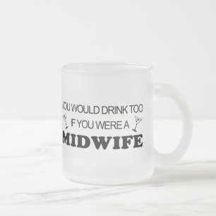 Caneca De Café Vidro Jateado Da bebida parteira demasiado -