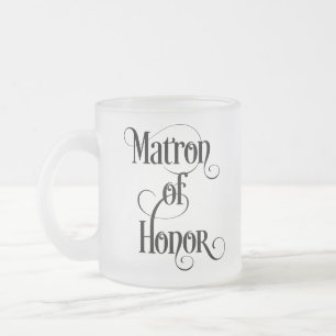 Caneca De Café Vidro Jateado Dama de Honra