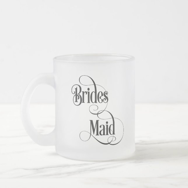 Caneca De Café Vidro Jateado Dama de Honra (Esquerda)