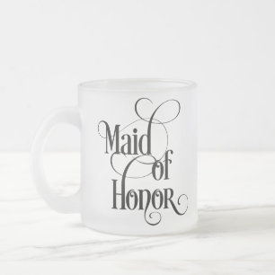 Caneca De Café Vidro Jateado Dama de Honra