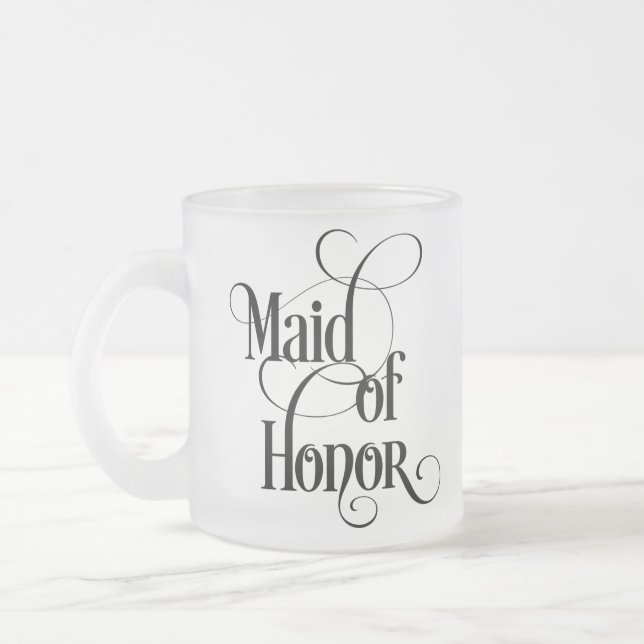 Caneca De Café Vidro Jateado Dama de Honra (Esquerda)