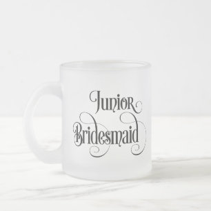 Caneca De Café Vidro Jateado Dama de honra júnior