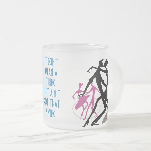 Caneca De Café Vidro Jateado Dança & Swing (Frente Esquerda)