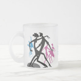 Caneca De Café Vidro Jateado Dança & Swing