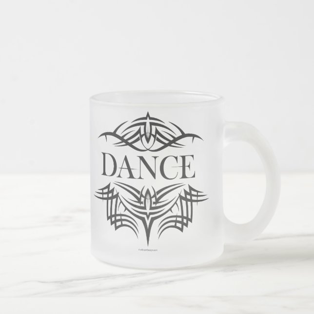 Caneca De Café Vidro Jateado Dança Tribal (simples) (Direita)