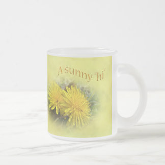 Caneca De Café Vidro Jateado Dandelions - Um Sunny Hi
