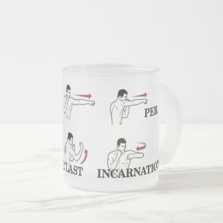 Caneca De Café Vidro Jateado DE ACORDO COM A SUA ÚLTIMA INCARNÇÃO - Lição Apren