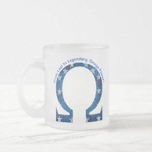 Caneca De Café Vidro Jateado De Último a Lendário: Poder Ômega!