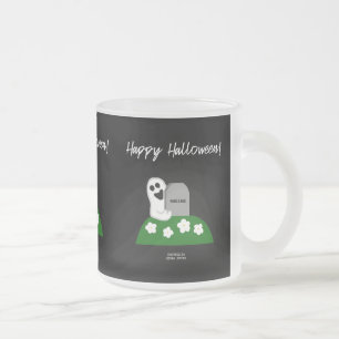 Caneca De Café Vidro Jateado Dê Uma Olhada De Vidro Para Fosco Fantasma
