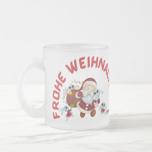 Caneca De Café Vidro Jateado de weihnachten,weihnacht,weihnachte,weihnachts, (Esquerda)