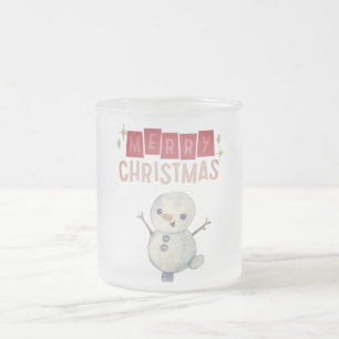 Caneca De Café Vidro Jateado Deck the Halls: Feliz Natal