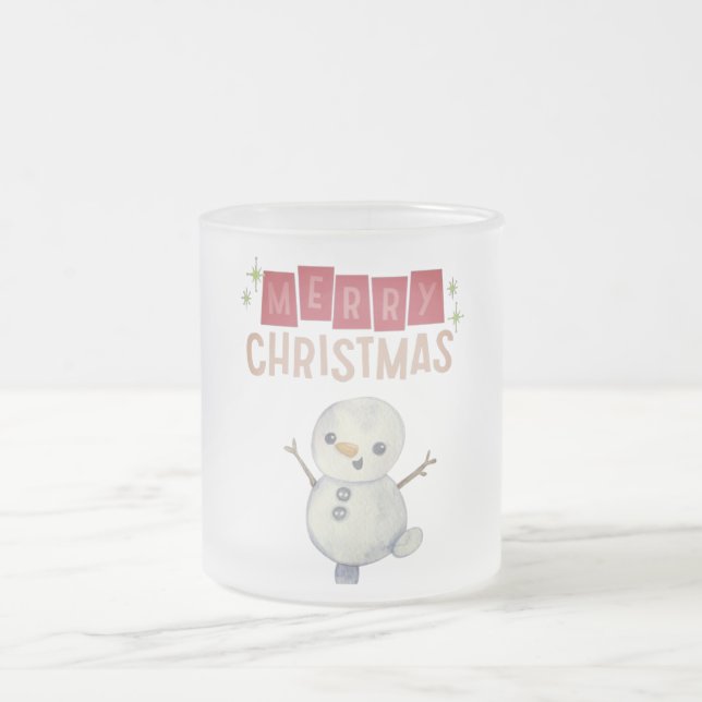 Caneca De Café Vidro Jateado Deck the Halls: Feliz Natal (Centro)