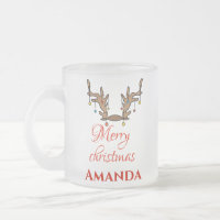 Decoração personalizada de Reindeer - Feliz Natal