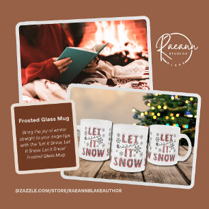 Caneca De Café Vidro Jateado Deixe-a nevar, deixe-a nevar, deixe-a nevar Fosco