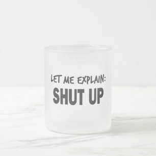 Caneca De Café Vidro Jateado Deixe-me Explicar