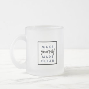 Caneca De Café Vidro Jateado deixe-se claro