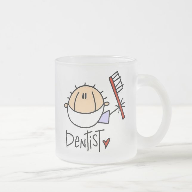 Caneca De Café Vidro Jateado Dentista (Direita)