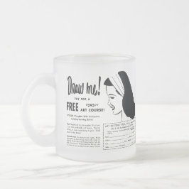 Caneca De Café Vidro Jateado Desenhe-me - Concurso de Desenho da Escola de Arte