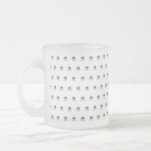 Caneca De Café Vidro Jateado Desenho de Caveira Pirata