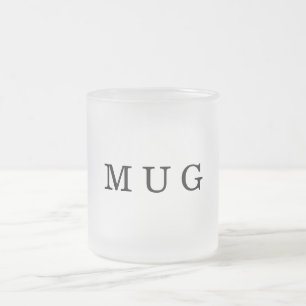 Caneca De Café Vidro Jateado Design Gráfico Moderno Minimalista