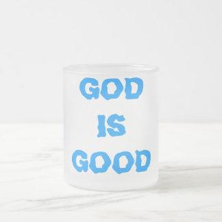 CANECA DE CAFÉ VIDRO JATEADO DEUS É BOM