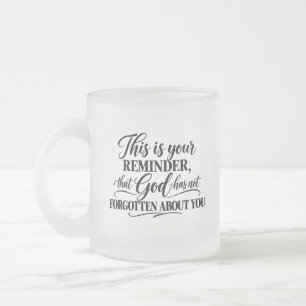 Caneca De Café Vidro Jateado Deus não se esqueceu