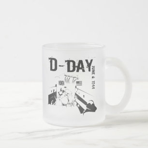 Caneca De Café Vidro Jateado DIA 6 de junho de 1944