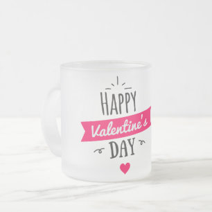 Caneca De Café Vidro Jateado dia de os namorados