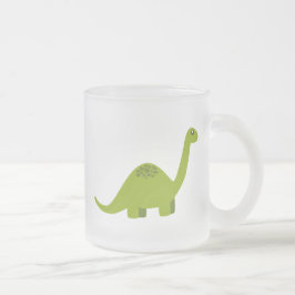 Caneca De Café Vidro Jateado Dino