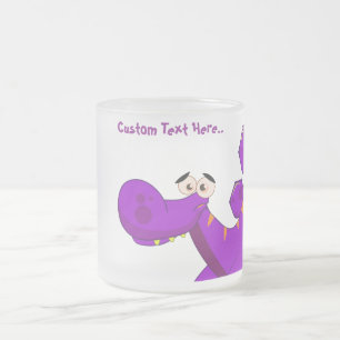 Caneca De Café Vidro Jateado Dinossauros